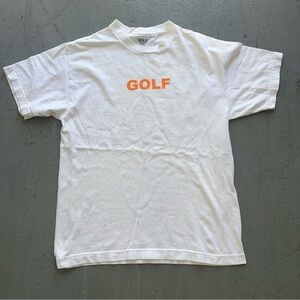 Tyler the creator Golf White T-Shirt with Orange Logo